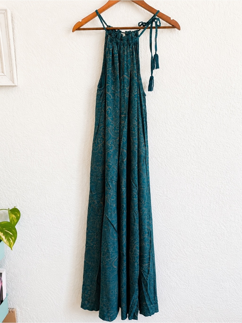 Cost Plus World Market Teal Fabric Maxi